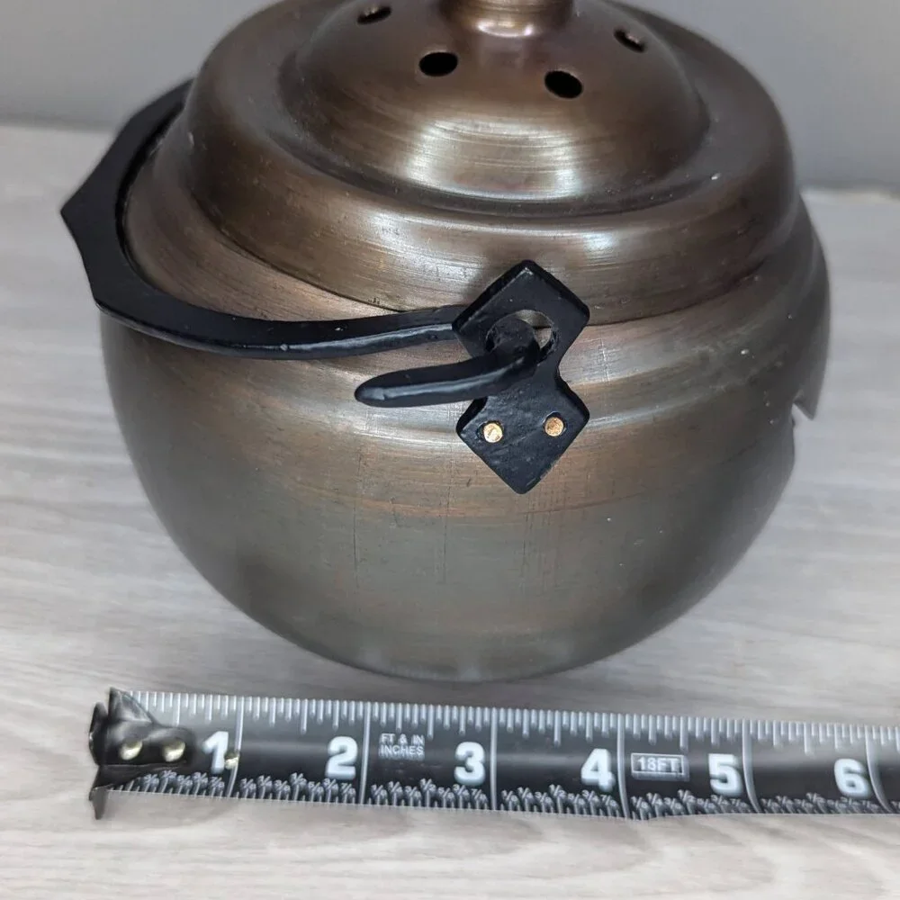 Smiling Metal Pumpkin Candle Holder Lantern w/Handle 8